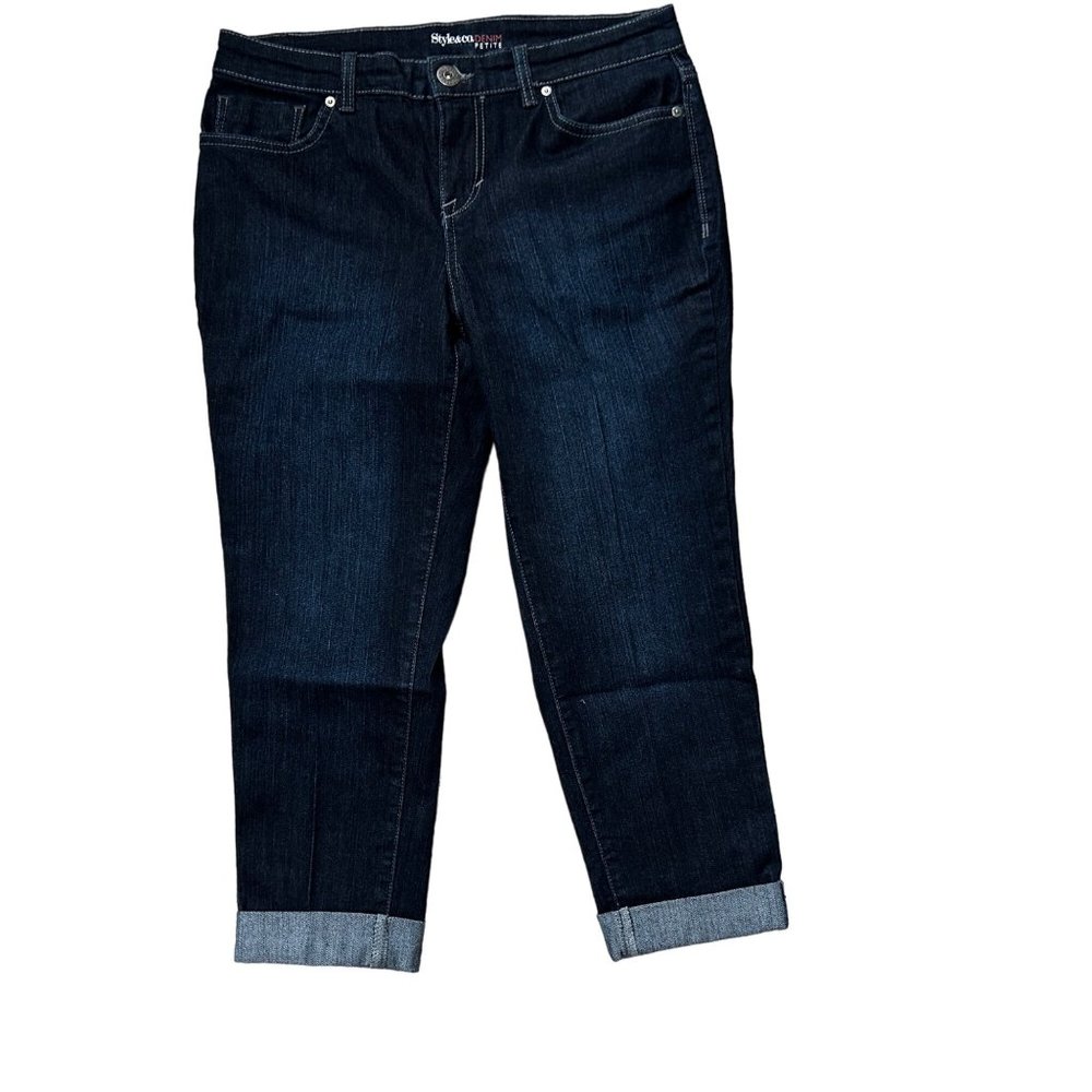 Style & Co Denim Petite Curvy-Fit Mid Rise Capri Jeans Women's Petite 8P 1459